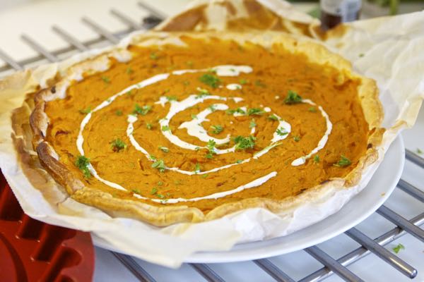 pompoen bataat taart