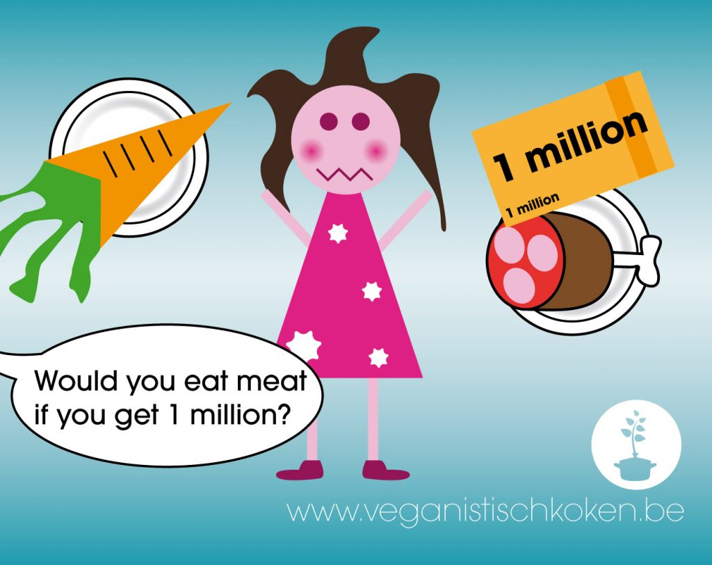 Zou je vlees eten als je een miljoen zou krijgen?