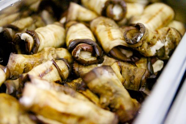 Gevulde aubergines met creamy sheese van Bute Island