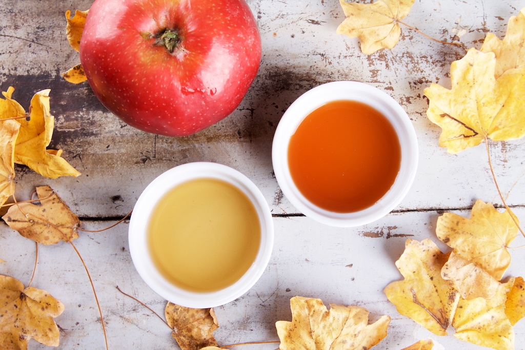 Appelazijn ongefilterd en gefilterd