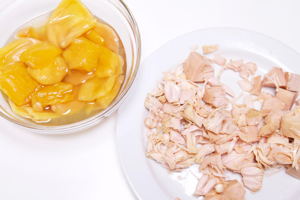 Jackfruit op siroop en op water, in brine