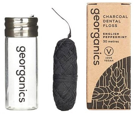 Georganics - flosdraad met actieve kool - vegan