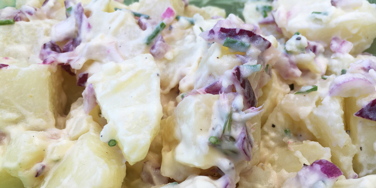 Vegan aardappelsalade maken - recept - bij de bbq