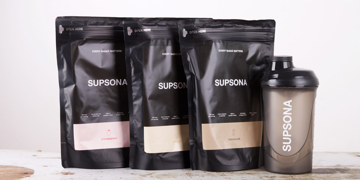 Supsona review - maaltijdshake vanille, chocolade en aardbei