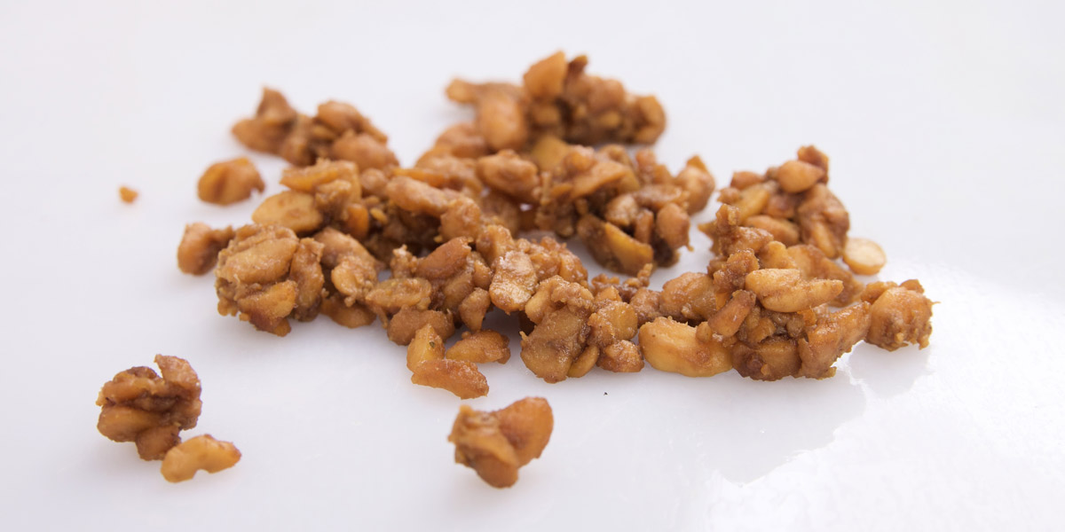 Tempeh crumble met baconsmaak recept